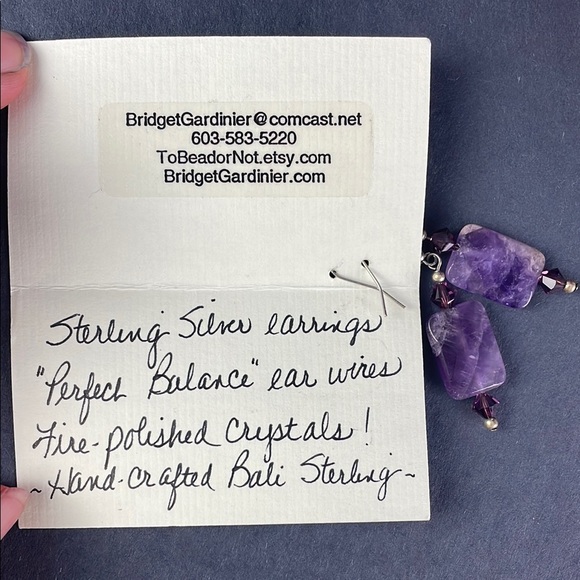 To Bead Or Not To Bead Gemstone Earrings Bali Silver - Picture 3 of 5